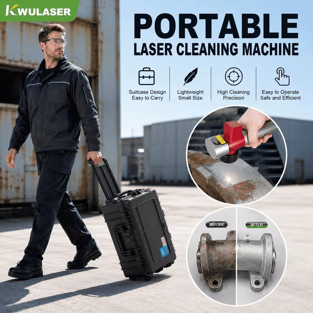 Industrial Laser Cleaning Equipment - Pulsed Laser Surface Treatment Machine Car