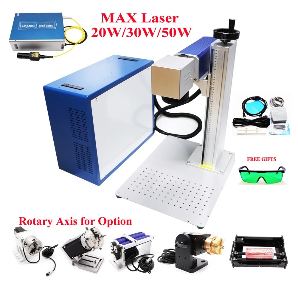 20W 30W 50W MAX Fiber Laser Ma – обзор и цена Industrial Laser Engraving Machine For Metal